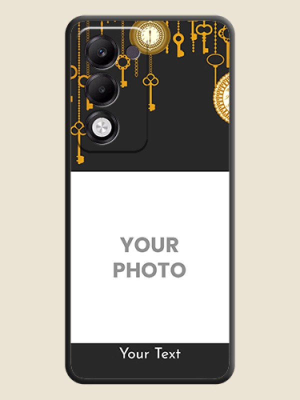 Custom Decorative Design with Text On Space Black Custom Soft Matte Mobile Back Cover - Oppo k13x 5G - alternate view