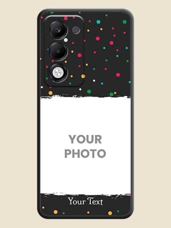 Custom Multicolor Dotted Pattern with Text On Space Black Custom Soft Matte Mobile Back Cover - Oppo k13x 5G - alternate view
