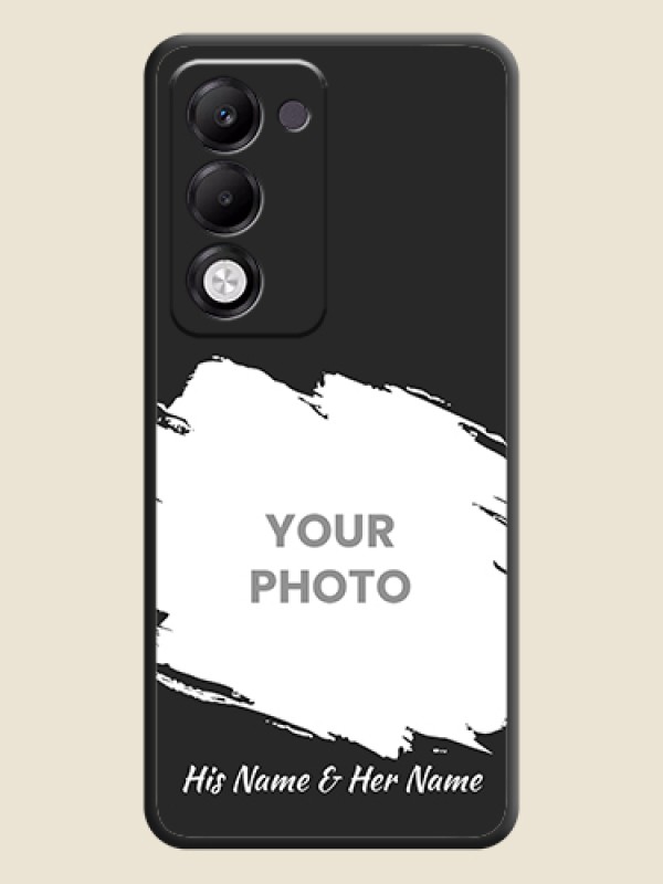 Custom Grunge Brush Strokes on Photo On Space Black Custom Soft Matte Mobile Back Cover - Oppo k13x 5G - alternate view