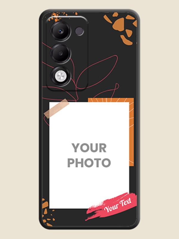 Custom Orange Photo Frame On Space Black Custom Soft Matte Mobile Back Cover - Oppo k13x 5G - alternate view