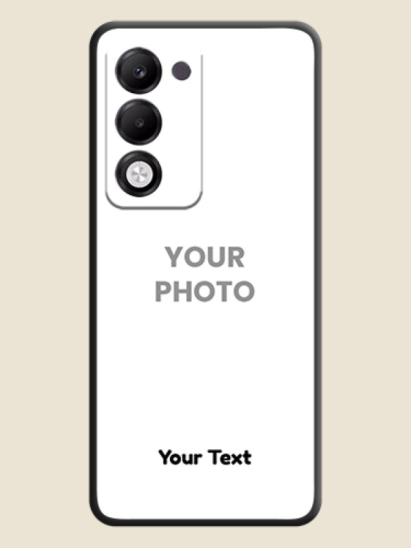 Custom Full Single Pic Upload With Text On Space Black Custom Soft Matte Mobile Back Cover - Oppo k13x 5G - alternate view