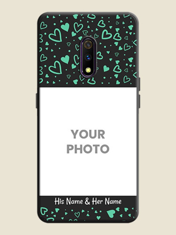 Custom Sea Green Indefinite Love Pattern on Photo on Space Black Soft Matte Mobile Cover - Oppo K3 - alternate view