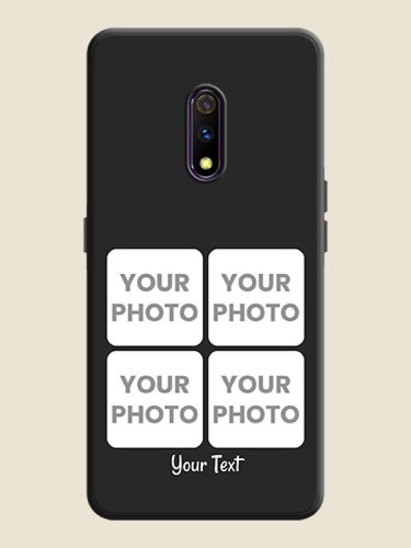 Custom Floral Art with 6 Image Holder on Photo on Space Black Soft Matte Mobile Case - Oppo K3 - alternate view