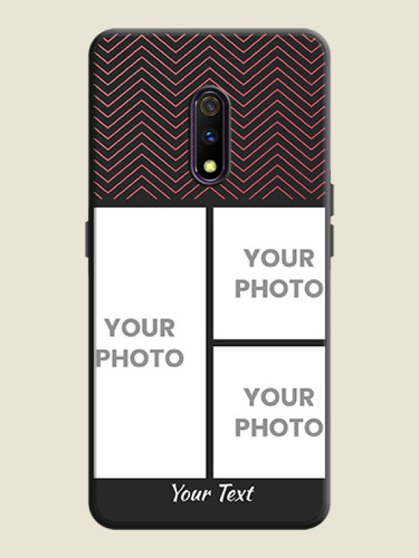Custom Wave Pattern with 3 Image Holder on Space Black Custom Soft Matte Back Cover - Oppo K3 - alternate view