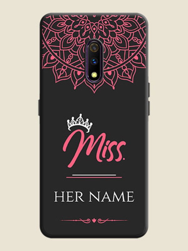 Custom Mrs Name with Floral Design on Space Black Personalized Soft Matte Phone Covers - Oppo K3 - alternate view