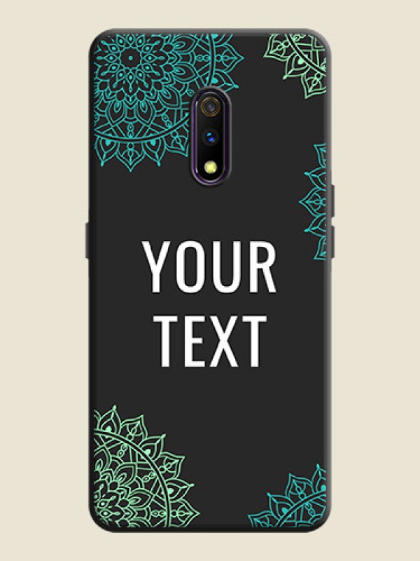 Custom Your Name with Floral Design on Space Black Custom Soft Matte Back Cover - Oppo K3 - alternate view
