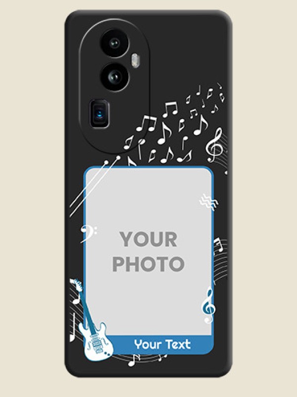 Custom Musical Theme Design with Text - Photo on Space Black Soft Matte Mobile Case - Reno 10 Pro Plus 5G - alternate view