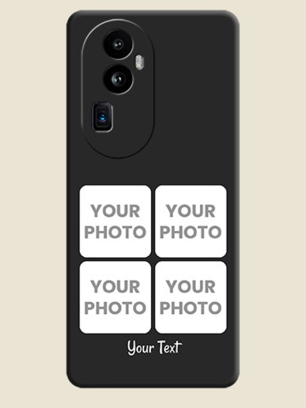 Custom Floral Art with 6 Image Holder - Photo on Space Black Soft Matte Mobile Case - Reno 10 Pro Plus 5G - alternate view