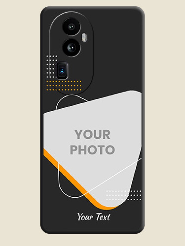 Custom Yellow Triangle - Photo on Space Black Soft Matte Phone Cover - Reno 10 Pro Plus 5G - alternate view