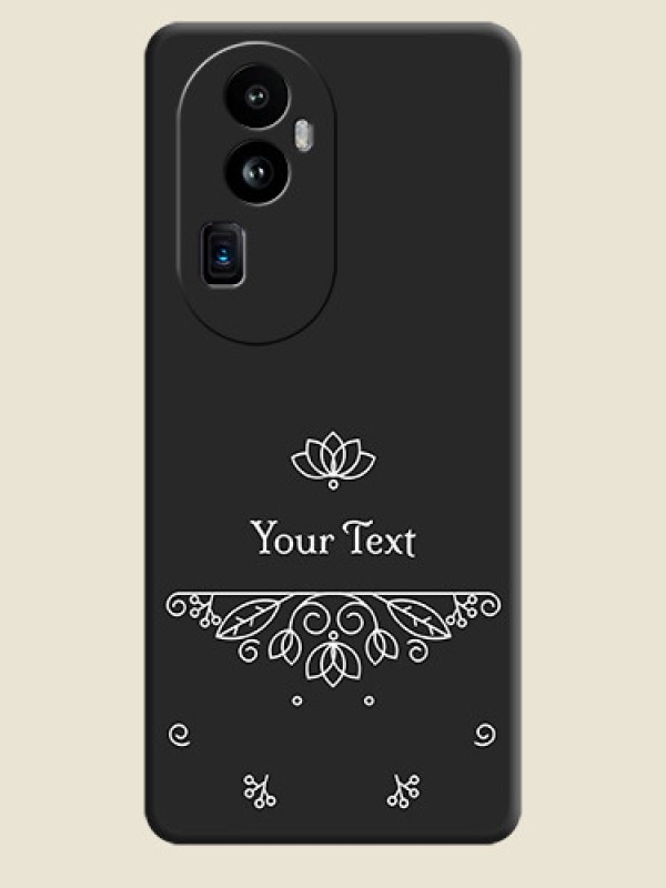 Custom Lotus Garden Custom Text On Space Black Personalized Soft Matte Phone Covers - Reno 10 Pro Plus 5G - alternate view