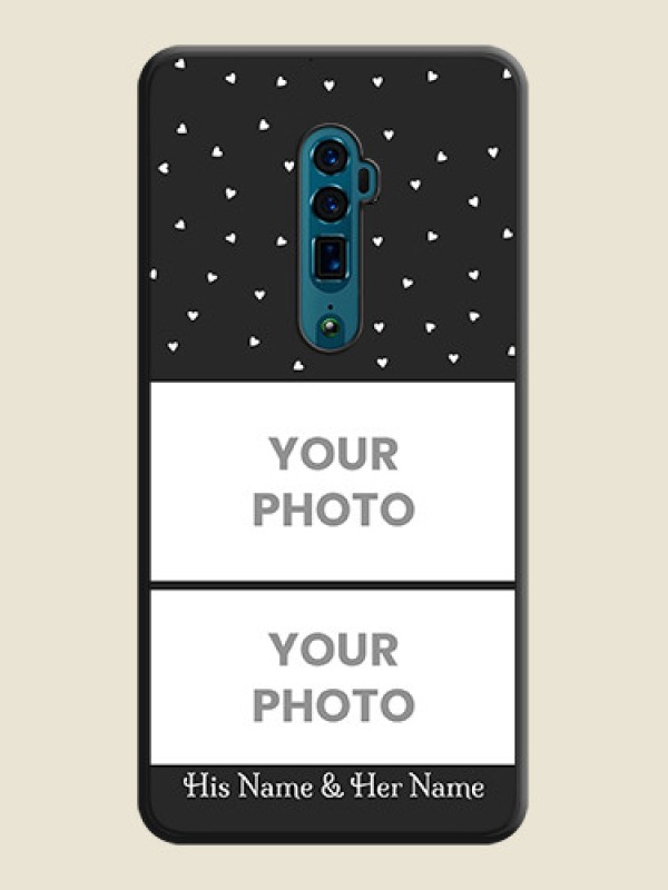 Custom Miniature Love Symbols with Name on Space Black Custom Soft Matte Back Cover - Oppo Reno 10X Zoom - alternate view