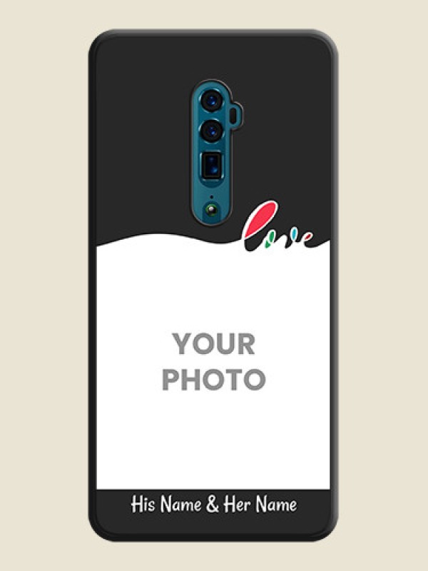 Custom Fall in Love Pattern with Picture on Photo on Space Black Soft Matte Mobile Case - Oppo Reno 10X Zoom - alternate view