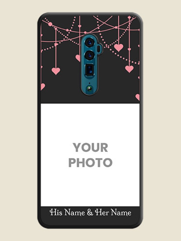 Custom Pink Love Hangings with Text on Space Black Custom Soft Matte Back Cover - Oppo Reno 10X Zoom - alternate view