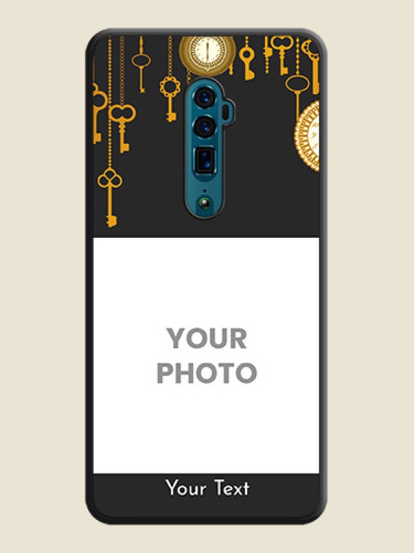 Custom Decorative Design with Text on Space Black Custom Soft Matte Back Cover - Oppo Reno 10X Zoom - alternate view