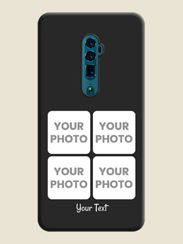 Custom Floral Art with 6 Image Holder on Photo on Space Black Soft Matte Mobile Case - Oppo Reno 10X Zoom - alternate view
