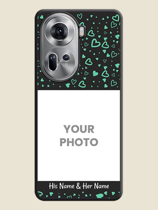 Custom Sea Green Indefinite Love Pattern - Photo on Space Black Soft Matte Mobile Cover - Reno 11 5G - alternate view
