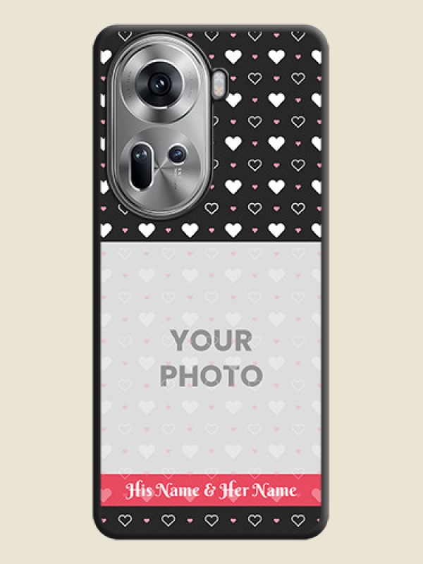 Custom White Color Love Symbols with Text Design - Photo on Space Black Soft Matte Phone Cover - Reno 11 5G - alternate view