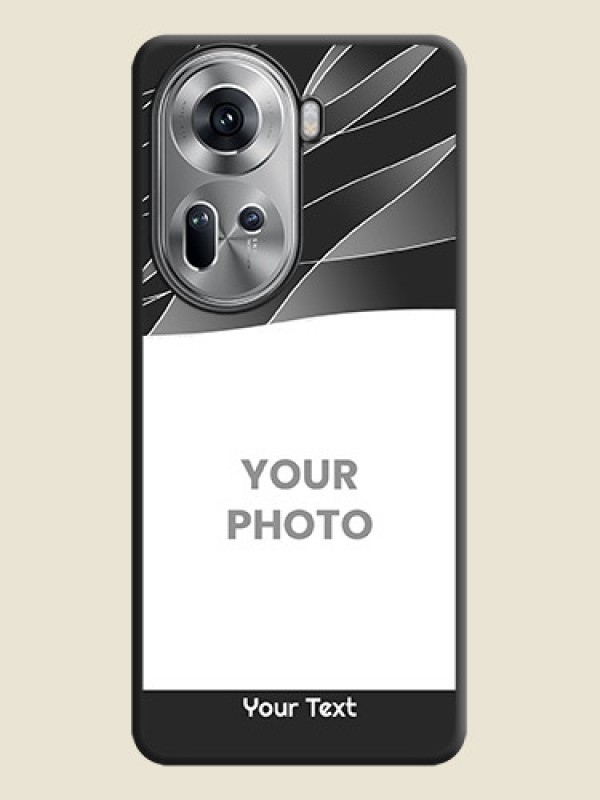Custom Mixed Wave Lines - Photo on Space Black Soft Matte Mobile Cover - Reno 11 5G - alternate view