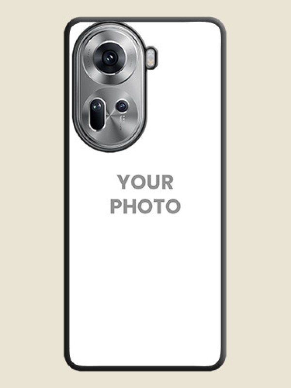 Custom Full Single Pic Upload On Space Black Personalized Soft Matte Phone Covers - Reno 11 5G - alternate view