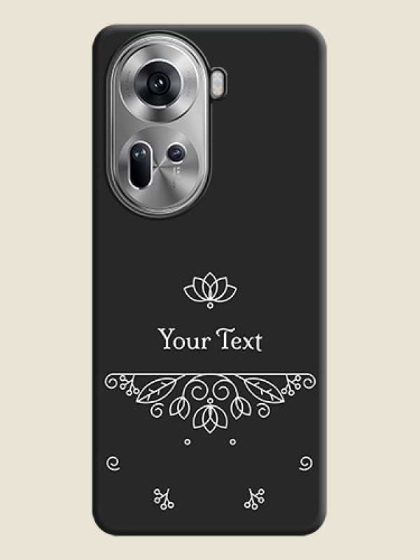 Custom Lotus Garden Custom Text On Space Black Personalized Soft Matte Phone Covers - Reno 11 5G - alternate view