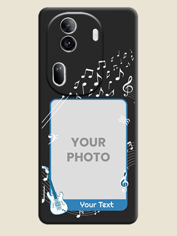 Custom Musical Theme Design with Text - Photo on Space Black Soft Matte Mobile Case - Reno 11 Pro 5G - alternate view