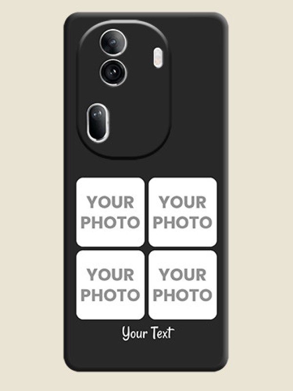 Custom Floral Art with 6 Image Holder - Photo on Space Black Soft Matte Mobile Case - Reno 11 Pro 5G - alternate view