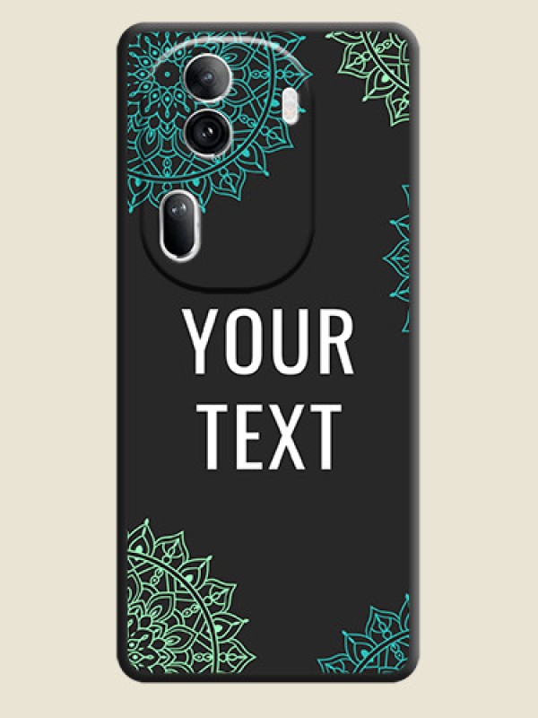 Custom Your Name with Floral Design on Space Black Custom Soft Matte Back Cover - Reno 11 Pro 5G - alternate view
