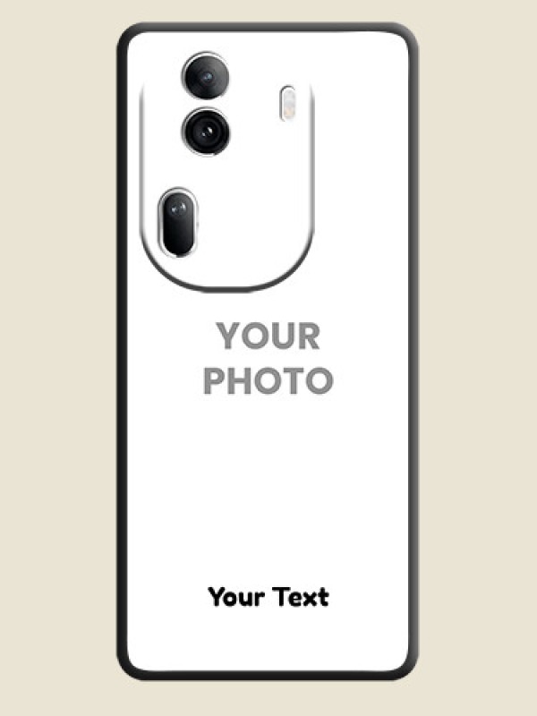Custom Full Single Pic Upload With Text On Space Black Personalized Soft Matte Phone Covers - Reno 11 Pro 5G - alternate view