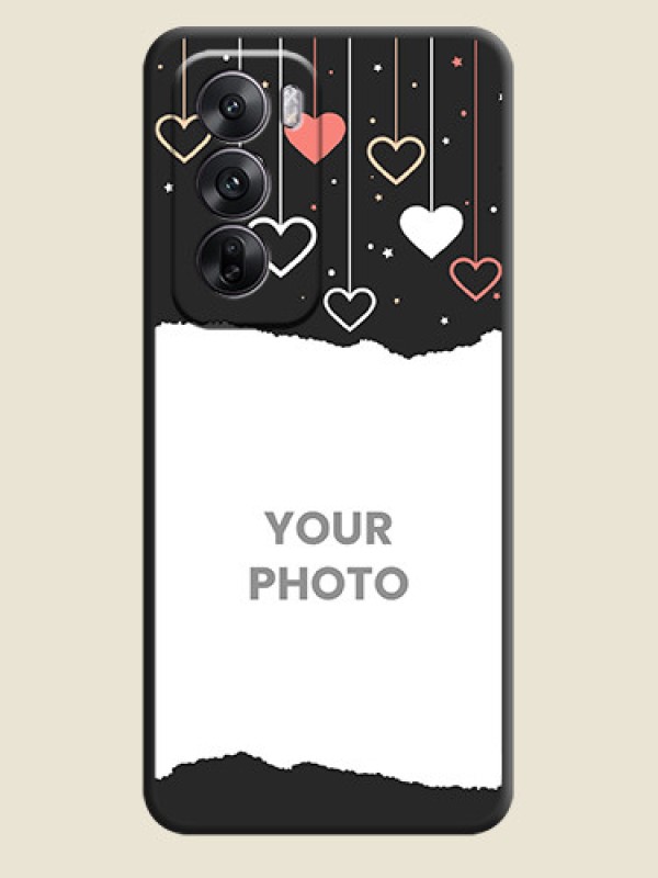 Custom Love Hangings with Splash Wave Picture On Space Black Custom Soft Matte Mobile Back Cover - Oppo Reno 12 5G - alternate view