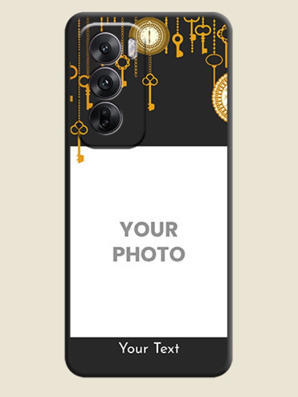 Custom Decorative Design with Text On Space Black Custom Soft Matte Mobile Back Cover - Oppo Reno 12 5G - alternate view