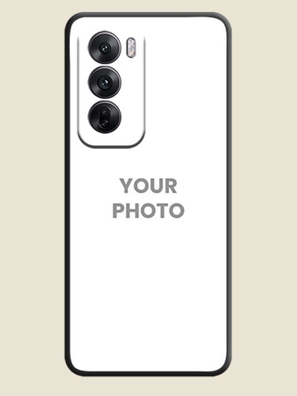 Custom Full Single Pic Upload On Space Black Custom Soft Matte Mobile Back Cover - Oppo Reno 12 5G - alternate view