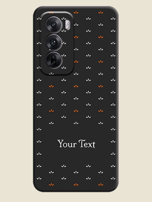 Custom Simple Pattern With Custom Text On Space Black Custom Soft Matte Mobile Back Cover - Oppo Reno 12 5G - alternate view