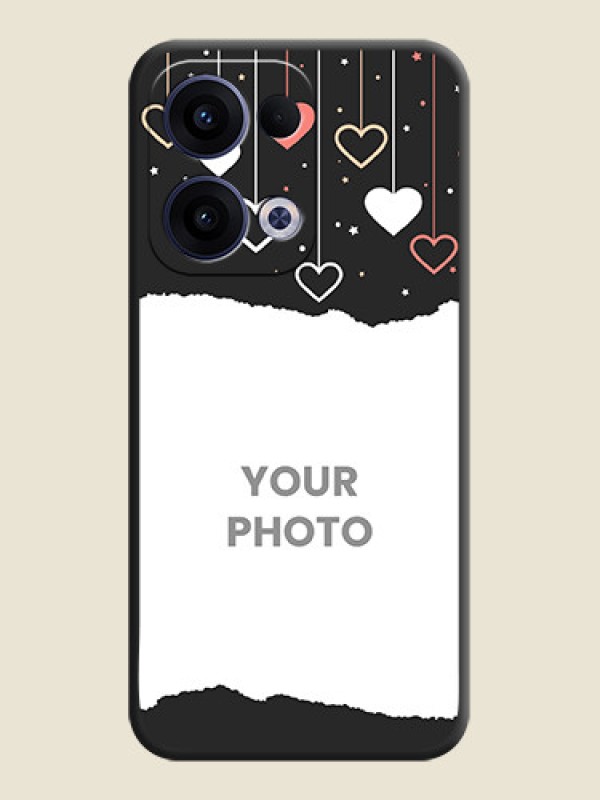 Custom Love Hangings with Splash Wave Picture On Space Black Custom Soft Matte Mobile Back Cover - Oppo Reno 13 5G - alternate view