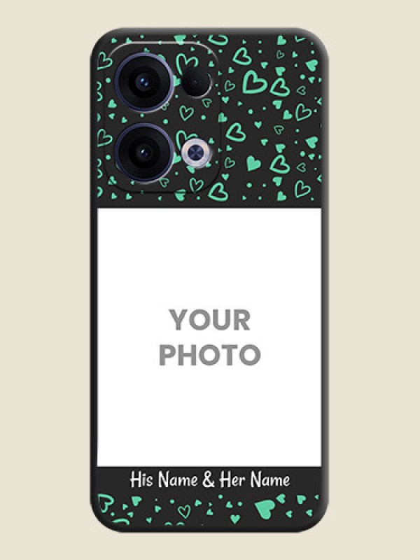 Custom Sea Green Indefinite Love Pattern on Photo On Space Black Custom Soft Matte Mobile Back Cover - Oppo Reno 13 5G - alternate view