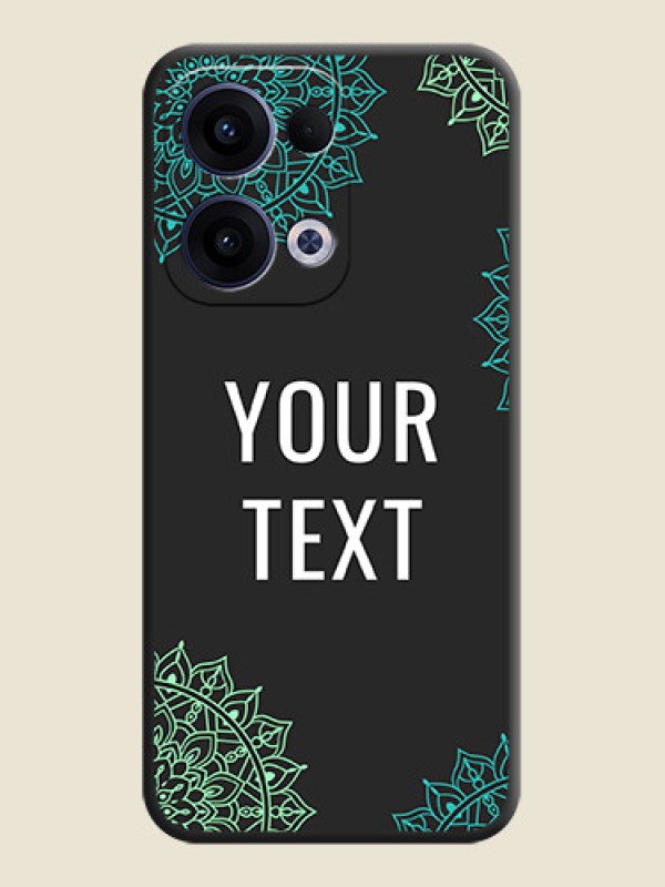 Custom Your Name with Floral Design On Space Black Custom Soft Matte Mobile Back Cover - Oppo Reno 13 5G - alternate view