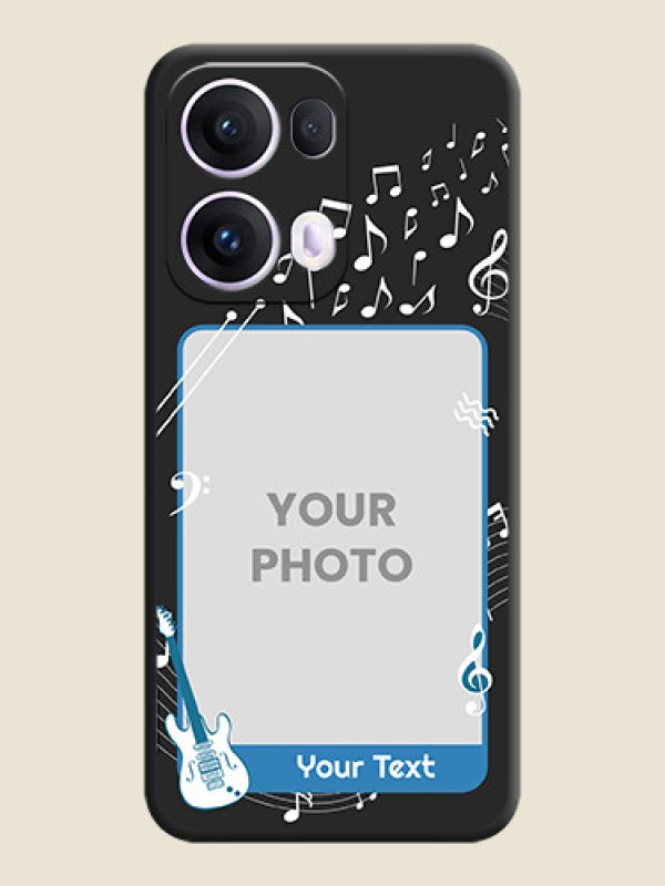 Custom Musical Theme Design with Text on Photo On Space Black Custom Soft Matte Mobile Back Cover - Oppo Reno 13 Pro 5G - alternate view