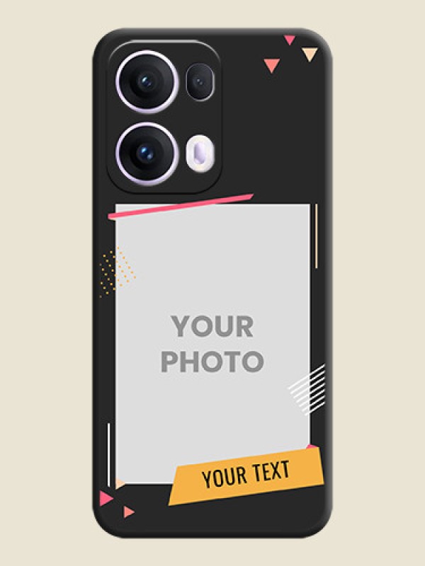 Custom Photo Frame with Triangle Small Dots on Photo On Space Black Custom Soft Matte Mobile Back Cover - Oppo Reno 13 Pro 5G - alternate view