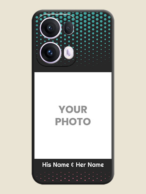 Custom Faded Dots with Grunge Photo Frame and Text On Space Black Custom Soft Matte Mobile Back Cover - Oppo Reno 13 Pro 5G - alternate view
