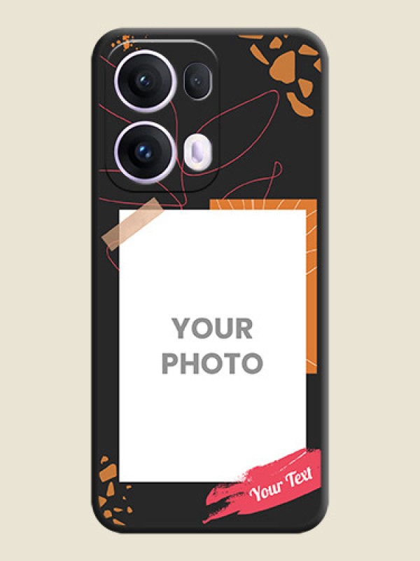 Custom Orange Photo Frame On Space Black Custom Soft Matte Mobile Back Cover - Oppo Reno 13 Pro 5G - alternate view