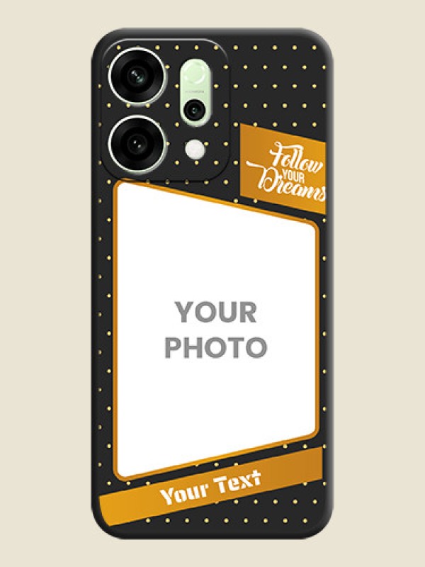 Custom Follow Your Dreams with White Dots On Space Black Custom Soft Matte Mobile Back Cover - Oppo Reno 14 5G - alternate view