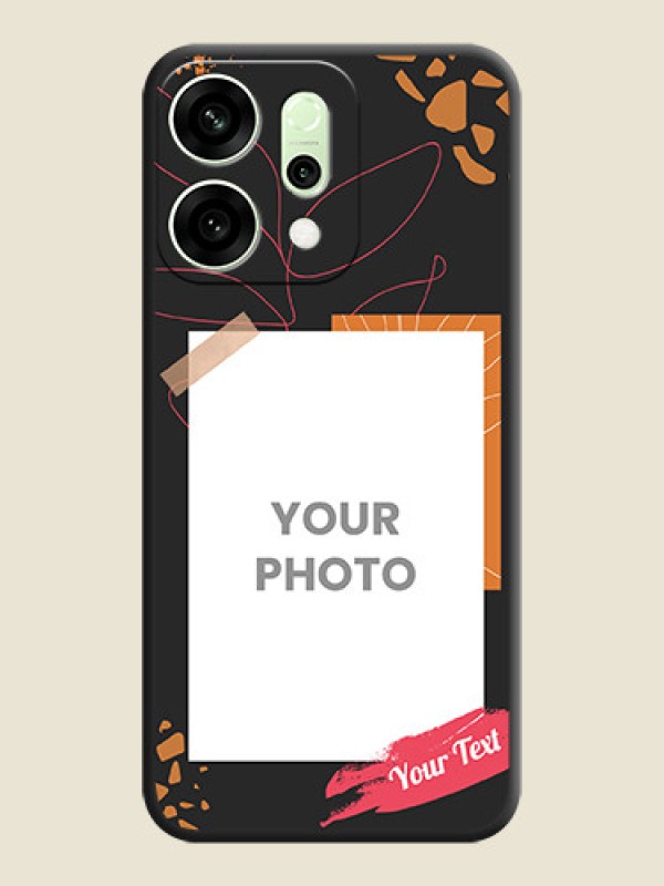 Custom Orange Photo Frame On Space Black Custom Soft Matte Mobile Back Cover - Oppo Reno 14 5G - alternate view