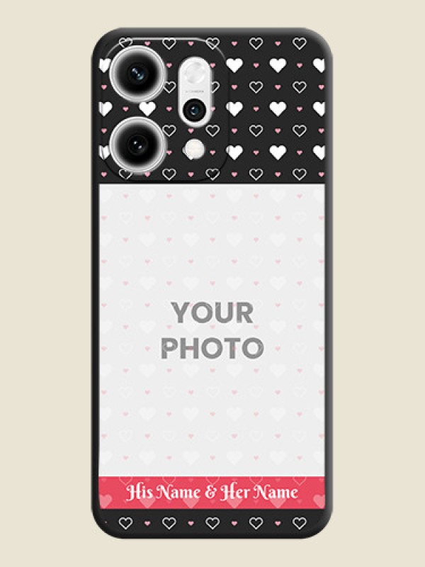 Custom White Color Love Symbols with Text Design on Photo On Space Black Custom Soft Matte Mobile Back Cover - Oppo Reno 14 Pro 5G - alternate view
