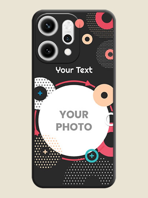 Custom Multicoloured Round Image On Space Black Custom Soft Matte Mobile Back Cover - Oppo Reno 14 Pro 5G - alternate view