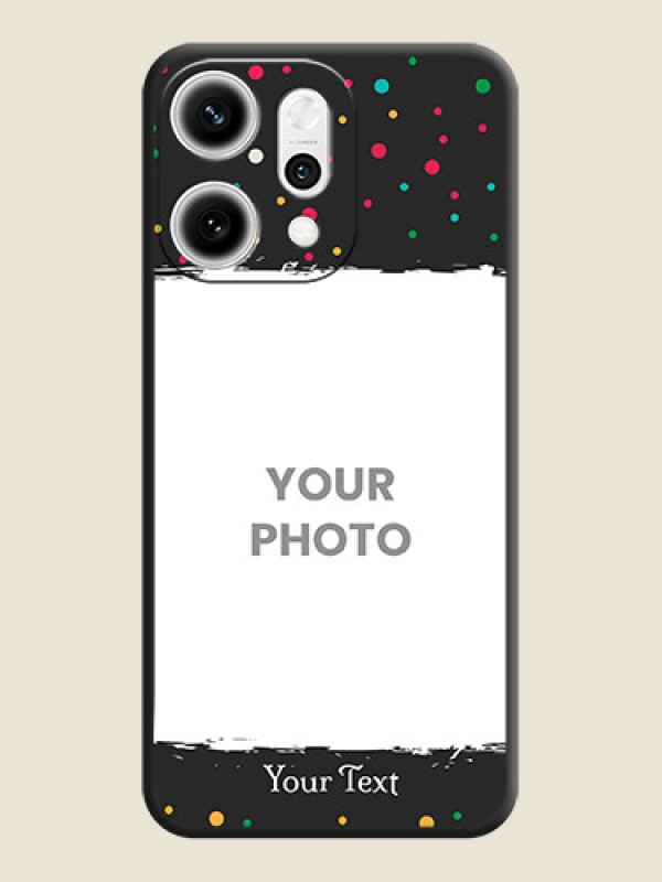 Custom Multicolor Dotted Pattern with Text On Space Black Custom Soft Matte Mobile Back Cover - Oppo Reno 14 Pro 5G - alternate view