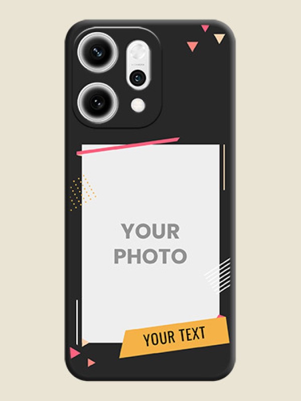 Custom Photo Frame with Triangle Small Dots on Photo On Space Black Custom Soft Matte Mobile Back Cover - Oppo Reno 14 Pro 5G - alternate view