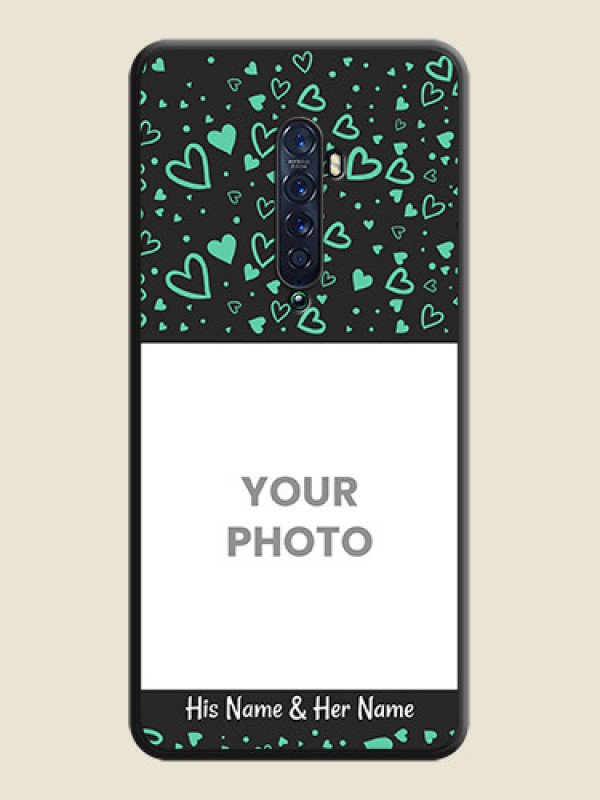 Custom Sea Green Indefinite Love Pattern on Photo on Space Black Soft Matte Mobile Cover - Oppo Reno 2 - alternate view