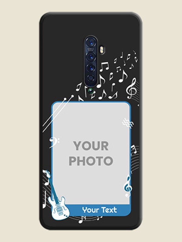 Custom Musical Theme Design with Text on Photo on Space Black Soft Matte Mobile Case - Oppo Reno 2 - alternate view
