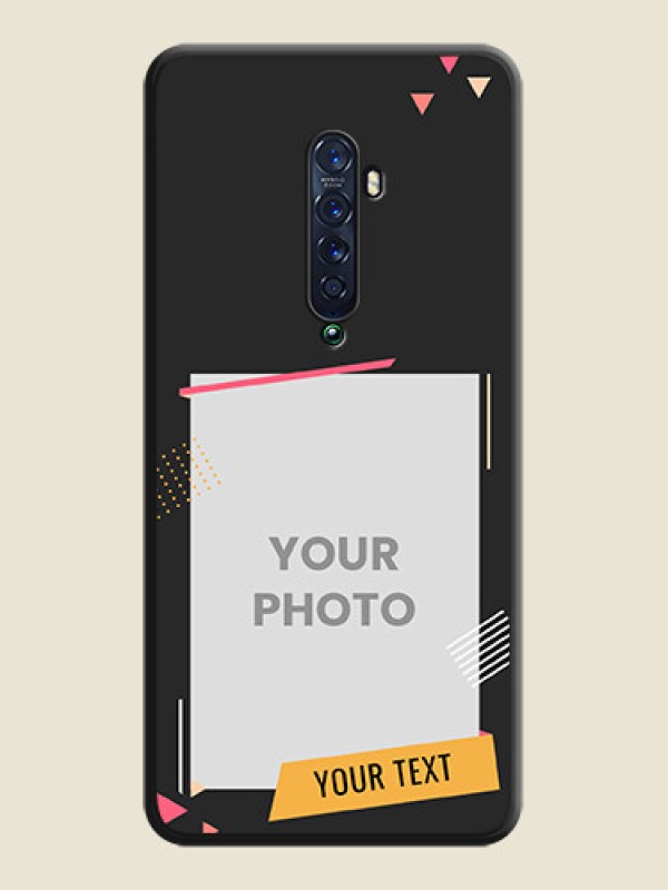 Custom Photo Frame with Triangle Small Dots on Photo on Space Black Soft Matte Back Cover - Oppo Reno 2 - alternate view