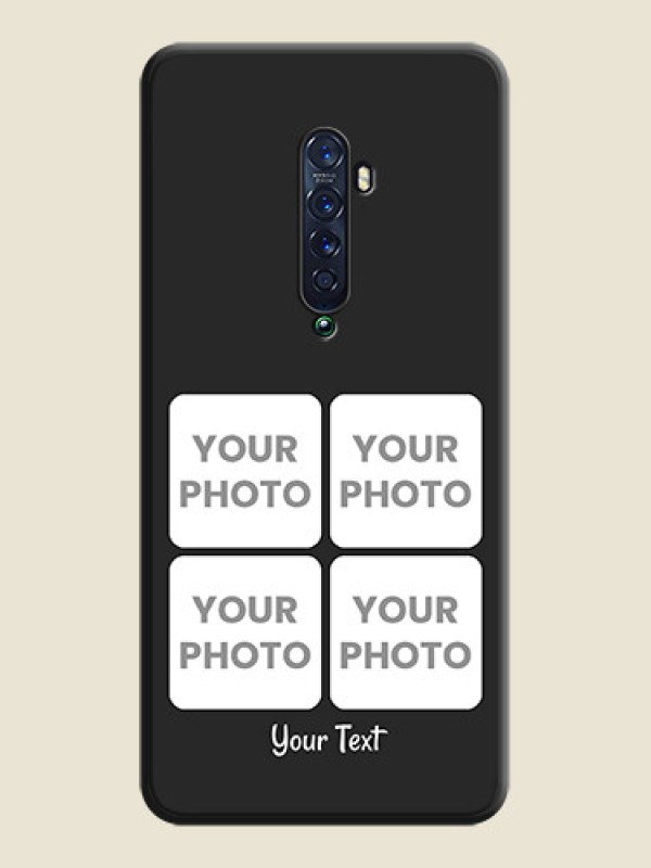 Custom Floral Art with 6 Image Holder on Photo on Space Black Soft Matte Mobile Case - Oppo Reno 2 - alternate view