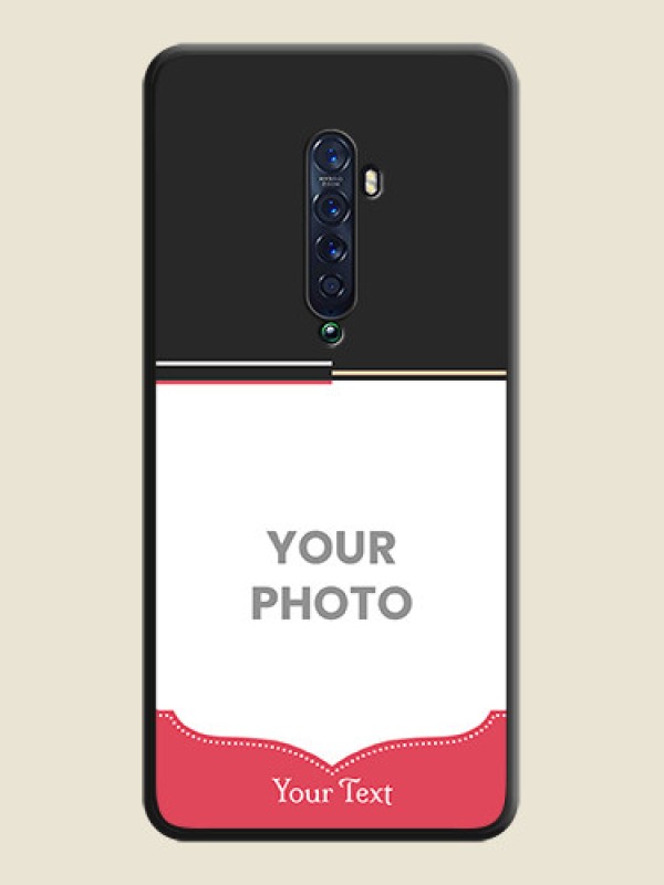 Custom Classic Plain Design with Name on Photo on Space Black Soft Matte Phone Cover - Oppo Reno 2 - alternate view